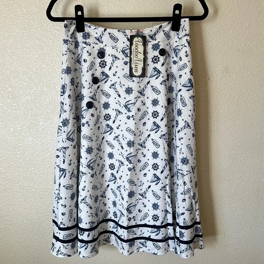 Voodoo Vixen | Nautical Retro Skirt